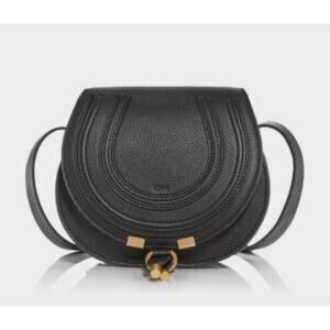 Chloé Marcie mini saddle‎ bag black leather  $1150